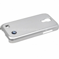 Алюминиевый чехол-накладка для Galaxy S4 Mini BMW Signature Hard Brush Alumin, цвет серебристый (BMHCS4MMBS)