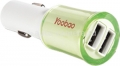 Автомобильное зарядное устройство для iPhone , iPad, Samsung и HTC с кабелем micro USB Yoobao Car Charger YB-204 + Cable micro USB, цвет Green (YB-204)