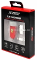Автомобильное зарядное устройство для iPhone и iPad Ferrari Dual USB 2.1A с 30-pin и Lightnig кабелем в комплекте, цвет red (FERUCC2UAPRE)