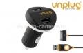 Автомобильное зарядное устройство для iPhone, iPad и iPod Unplug Car Charger Dual USB 2A с кабелем USB to 30-pin (CC2000IPH)