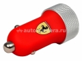 Автомобильное зарядное устройство Ferrari Dual USB 2.1A с micro-USB кабелем в комплекте, цвет red (FERUCC2UMIRE)