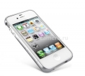 Бампер для iPhone 4 и 4S SGP Linear EX Color Series, цвет серебристый (SGP08368)