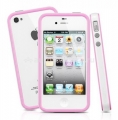Бампер для iPhone 4 и 4S SGP Neo Hybrid 2S Pastel Series, цвет альпийский розовый (SGP08362)