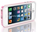 Бампер и комплект защитных пленок для iPhone 5 / 5S SGP Neo Hybrid EX Snow, цвет Sherbet Pink (SGP09531)