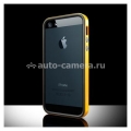 Бампер и комплект защитных пленок для iPhone 5 / 5S SGP Neo Hybrid EX Vivid, цвет Yellow (SGP09518)