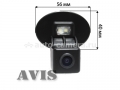 CCD штатная камера заднего вида AVIS AVS321CPR для HYUNDAI SOLARIS SEDAN (#031)