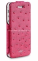 Чехол для iPhone 5 / 5S PURO Eco-Leather "Nandu" w/vertical Flip, цвет pink (IPC5NANDUPNK)