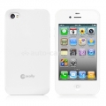 Чехол на заднюю крышку для iPhone 4 и 4S Macally Flexible protective case, цвет white (FLEXFITW-P4S) (FLEXFITW-P4S)