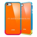 Чехол на заднюю крышку iPhone 5 / 5S SGP Case Linear Pops, цвет orange (SGP10123)