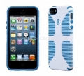 Чехол на заднюю крышку iPhone 5 / 5S Speck CandyShell Grip, цвет White/Harbor Blue (SPK-A0484)