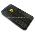 Чехол-накладка для iPhone 4 Ferrari Hard Challenge, цвет Black (FECHIP4G)