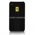 Чехол-накладка для iPhone 4 Ferrari Rubber, цвет Black (FERU4GBL)