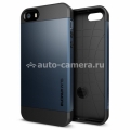 Чехол-накладка для iPhone 5 / 5S SGP Case Slim Armor S Color Series, цвет metal slate (SGP10365)