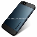 Чехол-накладка для iPhone 5 / 5S SGP Case Slim Armor S Color Series, цвет metal slate (SGP10365)