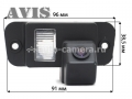 CMOS штатная камера заднего вида AVIS AVS312CPR для SSANGYONG ACTYON (2005-2010) (#076)