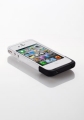 Дополнительная батарея для iPhone 4 и 4S Barey 1500 mAh, цвет бело-черный матовый
