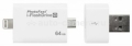 Флешка для iPhone, iPod, Samsung и HTC HyperDrive i-Flashdrive А 64Gb, цвет White (IFD08A64GB)