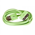 Кабель для iPod, iPhone и iPad USB Cable to 30 pin, цвет зеленый