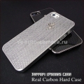 Карбоновый чехол на заднюю крышку iPhone 5 / 5S Ferrari Carbon Hard Case, цвет black (FECBGUHCP5BL)