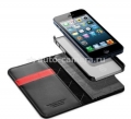 Комплект чехлов для iPhone 5 / 5S SGP Leather Wallet Case Snap, цвет black (SGP10134)
