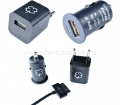 Комплект USB зарядных устройств 3 в 1 для iPhone 4 и 4S Euro4 1A