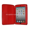 Кожаный чехол для iPad 3 и iPad 4 BeyzaCases Downtown Case, цвет flo red (BZ21147)