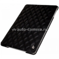 Кожаный чехол для iPad Air Jisoncase со стеганым узором, цвет black (JS-ID5-02H10)
