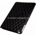 Кожаный чехол для iPad Air Jisoncase со стеганым узором, цвет black (JS-ID5-02H10)