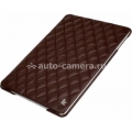 Кожаный чехол для iPad Air Jisoncase со стеганым узором, цвет brown (JS-ID5-02H20)