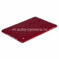 Кожаный чехол для iPad Air Jisoncase со стеганым узором, цвет red (JS-ID5-02H30)