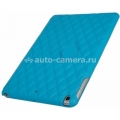 Кожаный чехол для iPad Air Jisoncase со стеганым узором, цвет sky blue (JS-ID5-02H40)