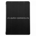 Кожаный чехол для iPad Air Melkco Leather Case Slimme Cover Ver.1, цвет Carbon Fiber Pattern Black