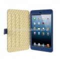 Кожаный чехол для iPad mini Vetti Craft Leather Case Unity Series, цвет blue/ white (Y110104110110)
