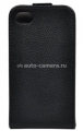 Кожаный чехол для iPhone 4 / 4S Karl Lagerfeld TRENDY Flip, цвет Black (KLFLP4TRSB)