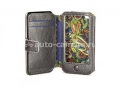 Кожаный чехол для iPhone 4 и 4S Griffin Elan Passport Wallet, цвет платиновый (GB01715)