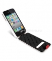 Кожаный чехол для iPhone 4 и 4S Melkco ID Type LE (White/Red LC), цвет бело-красный (APIPO4LCJDMWERDLC)