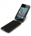 Кожаный чехол для iPhone 4 и 4S Melkco Jacka type black LC, цвет черный (APIPO4LCJT1BKLC)