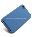 Кожаный чехол для iPhone 4 и 4S Melkco Jacka Type (Blue LC), цвет синий (APIPO4LCJT1BELC)