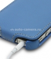 Кожаный чехол для iPhone 4 и 4S Melkco Jacka Type (Blue LC), цвет синий (APIPO4LCJT1BELC)
