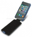 Кожаный чехол для iPhone 4 и 4S Melkco Jacka Type (Dark Blue LC), цвет темно-синий (APIPO4LCJT1DBLC)
