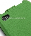 Кожаный чехол для iPhone 4 и 4S Melkco Jacka Type (Green LC), цвет зеленый (APIPO4LCJT1GNLC)