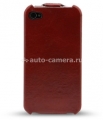 Кожаный чехол для iPhone 4 и 4S Melkco Jacka Type (Vintage Red), цвет красный (APIPO4LCJT1RDIT)
