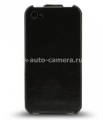 Кожаный чехол для iPhone 4 и 4S Melkco (Vintage Black), цвет черный (APIPO4LCJT1BKIT)
