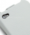 Кожаный чехол для iPhone 4 и 4S Melkco (White LC), цвет белый (APIPO4LCJT1WELC)