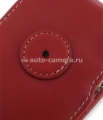 Кожаный чехол для iPhone 4 и 4S Pdair Flip Type Snap Button, цвет red (3RIPP4F41)