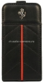 Кожаный чехол для iPhone 4/4S Ferrari Hard Case With Flap California, цвет черный (FECFFL4B)