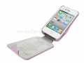 Кожаный чехол для iPhone 4/4S SGP Leather Case Argos Series, Pink (SGP06830)