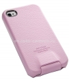 Кожаный чехол для iPhone 4/4S SGP Leather Case Argos Series, Pink (SGP06830)