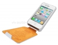 Кожаный чехол для iPhone 4/4S SGP Leather Case Argos Series, White (SGP06829)