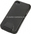 Кожаный чехол для iPhone 4/4S SGP Leather Case illuzion Series Legend Black (SGP06827)
